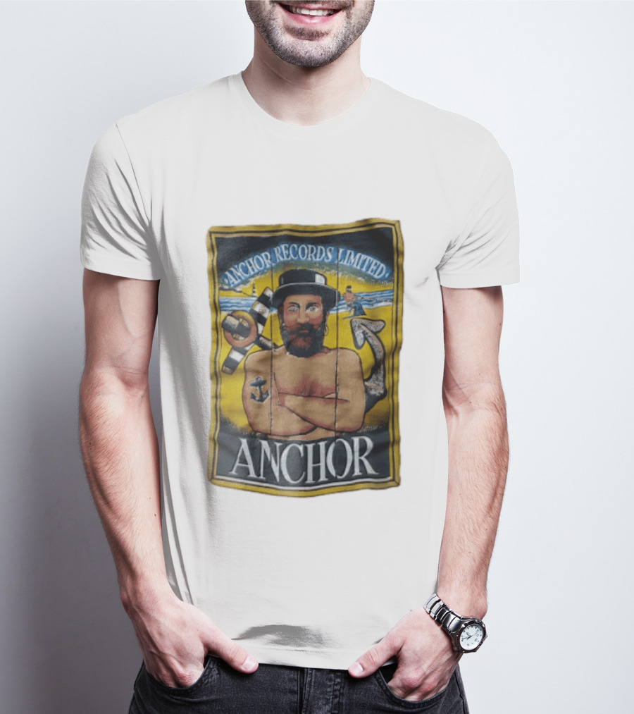 Anchor Records Limited Bearded Sailor With Tattooed Arms T-Shirt
