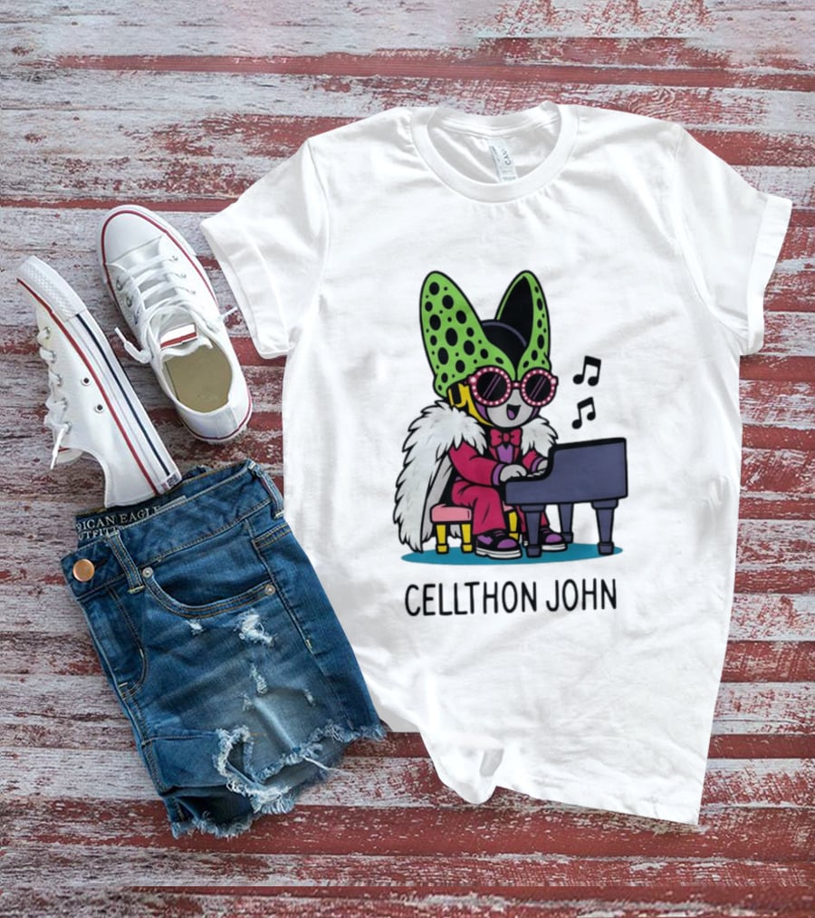 Cellthon John Dragon Ball Z Piano Music Fun T-Shirt