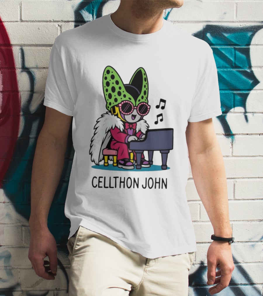 Cellthon John Dragon Ball Z Piano Music Fun T-Shirt