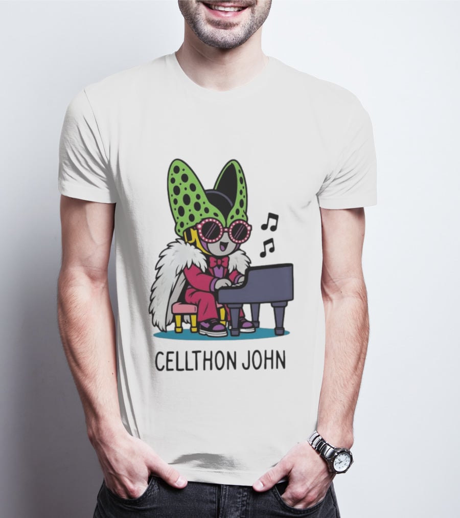 Cellthon John Dragon Ball Z Piano Music Fun T-Shirt