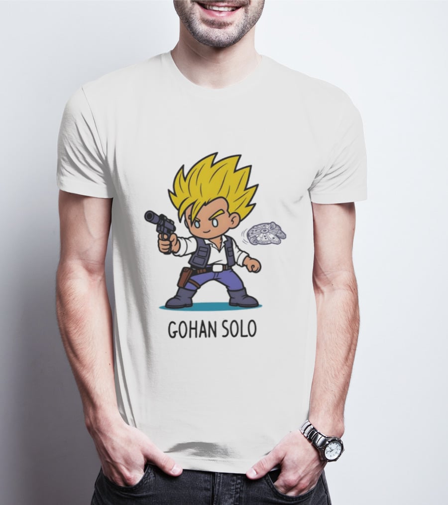 Gohan Solo Star Wars Dragon Ball Z Mashup Super Saiyan T-Shirt