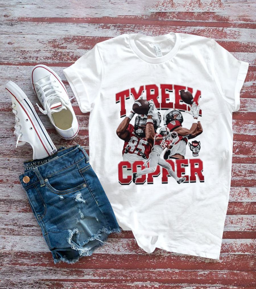 Tyreek Copper NC State Wolfpack Football Collage T-Shirt