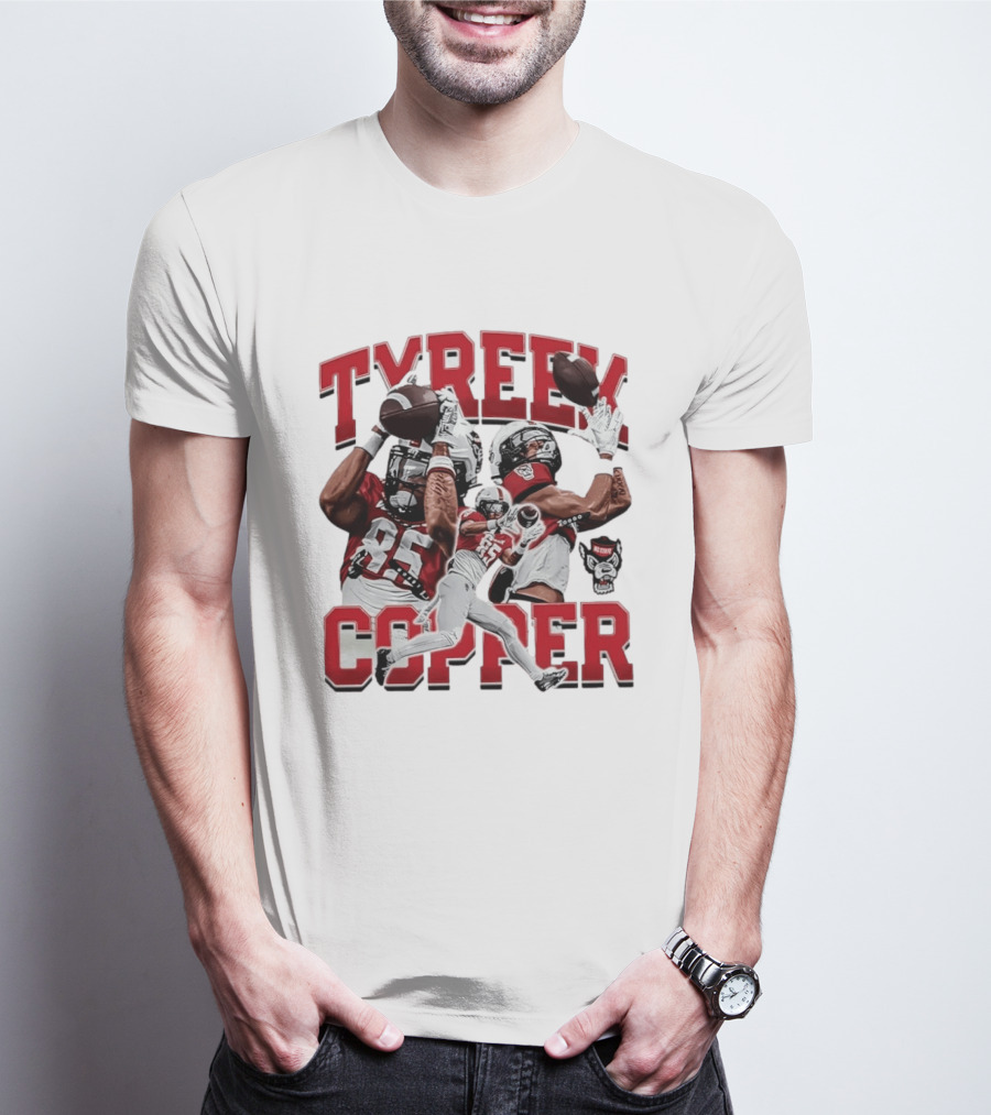 Tyreek Copper NC State Wolfpack Football Collage T-Shirt