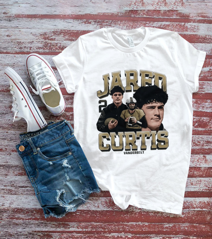 Vanderbilt Jared Curtis Football No 2 Commodores Collage T-Shirt
