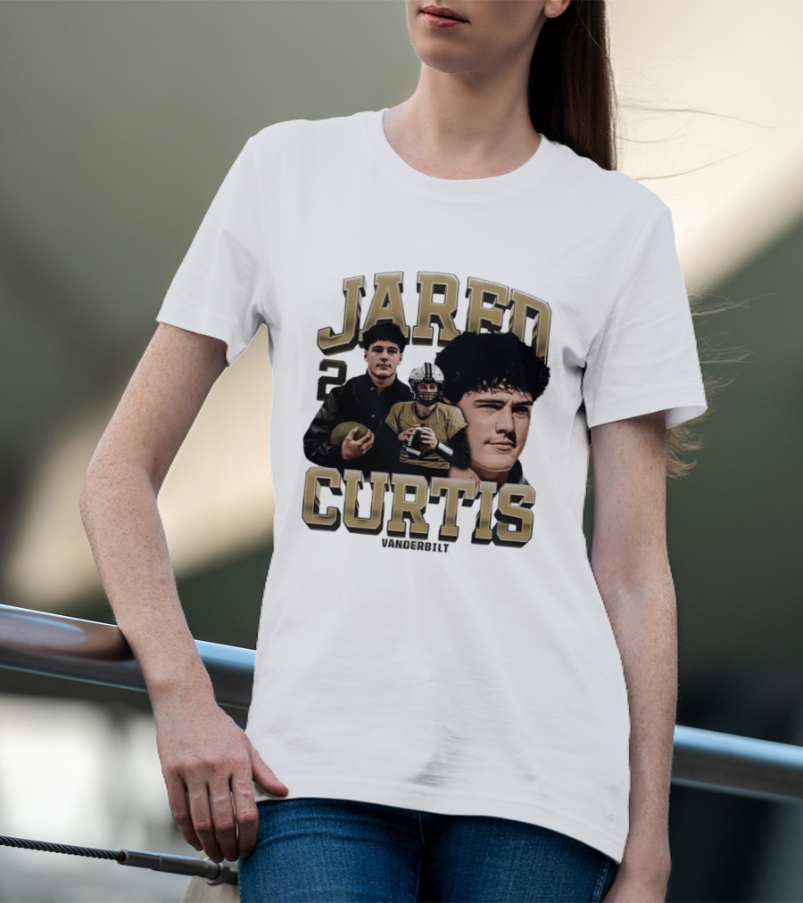 Vanderbilt Jared Curtis Football No 2 Commodores Collage T-Shirt