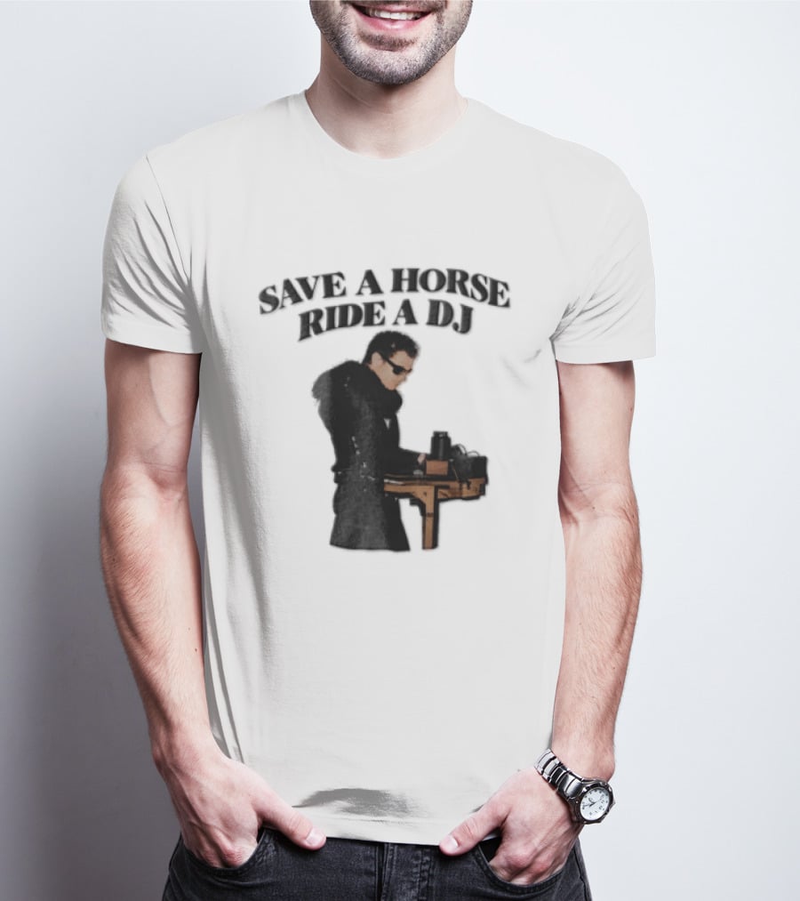Save A Horse Ride A DJ Sunglasses Turntable Musician T-Shirt