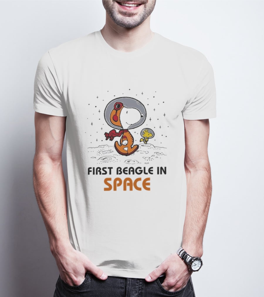 Snoopy And Woodstock First Beagle In Space Lunar Adventure T-Shirt
