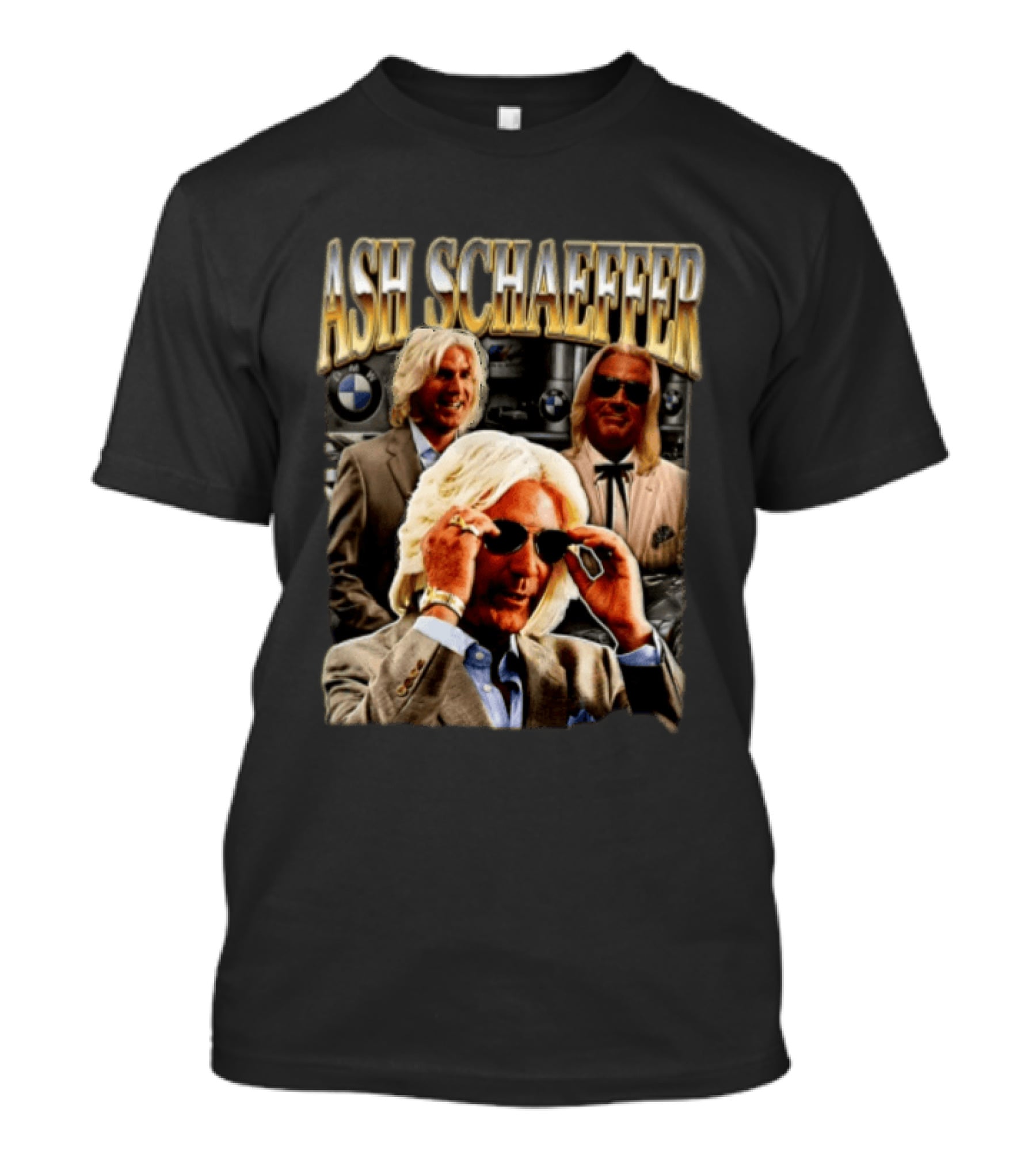 ASH SCHAEFFER Bootleg BMW Sunglasses Suit T-Shirt