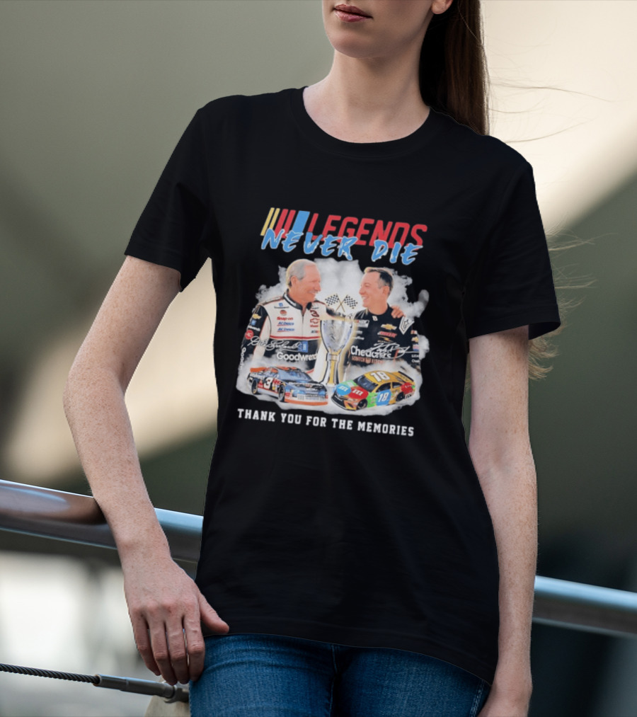 NASCAR Legends Never Die Dale Earnhardt Kyle Busch Thank You For The Memories T-Shirt