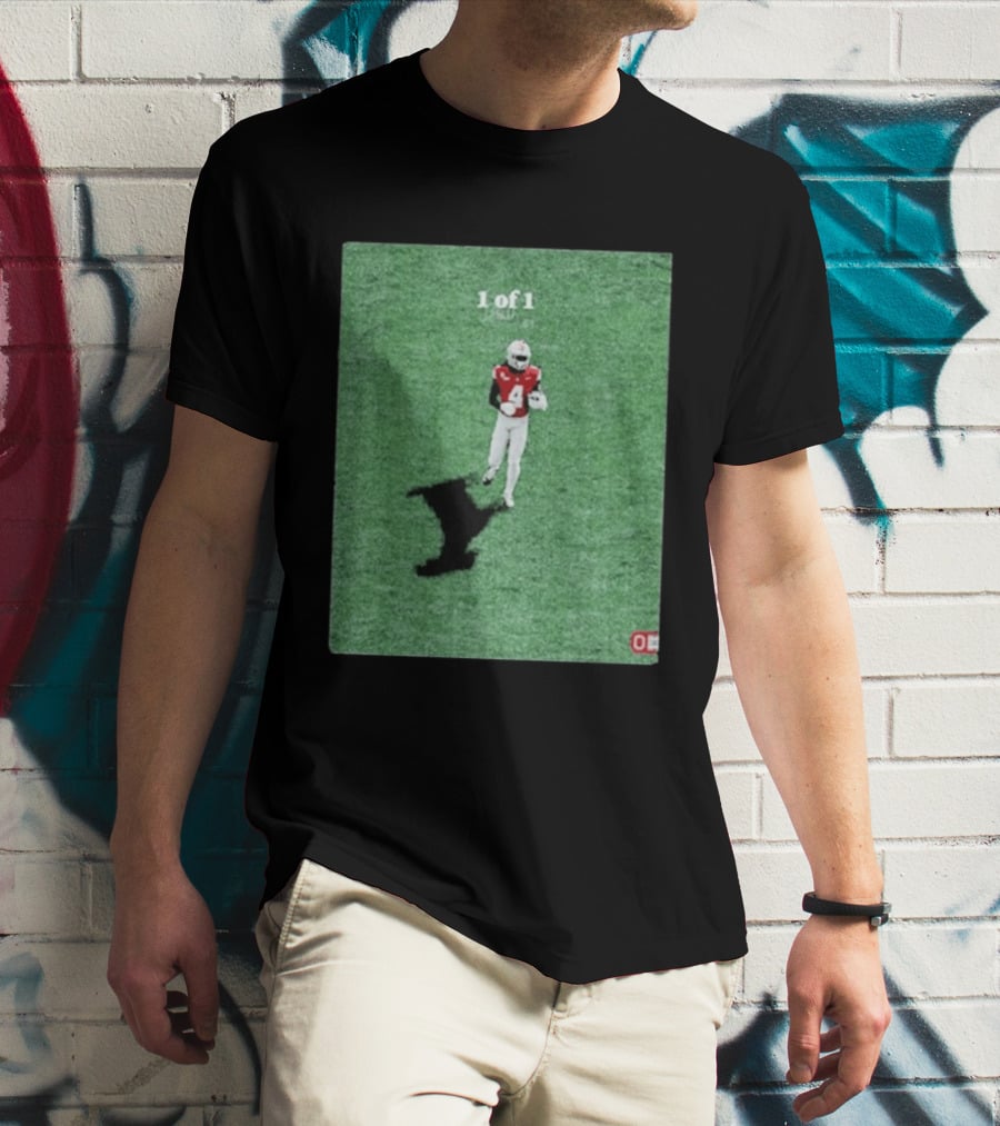 1 Of 1 Jeremiah Smith Ohio State Buckeyes Goat Shadow Football T-Shirt