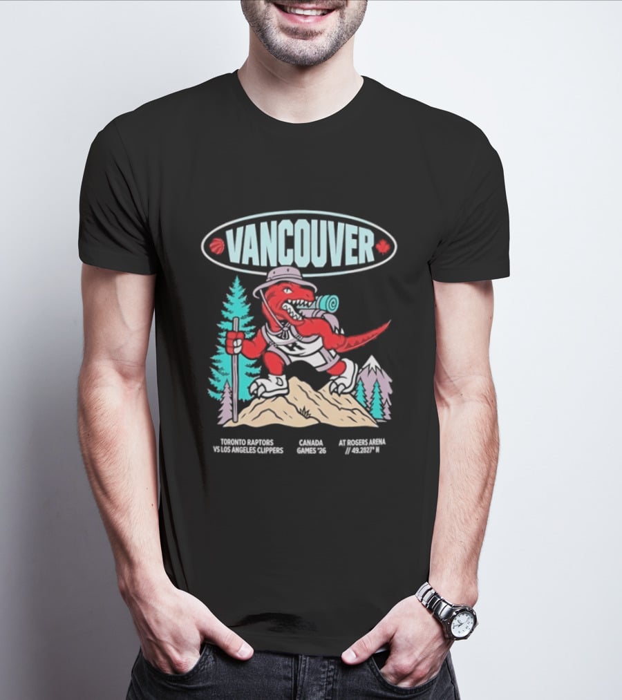 Toronto Raptors Vs Los Angeles Clippers Canada Games 2026 Vancouver Retro Style Basketball Event T-Shirt