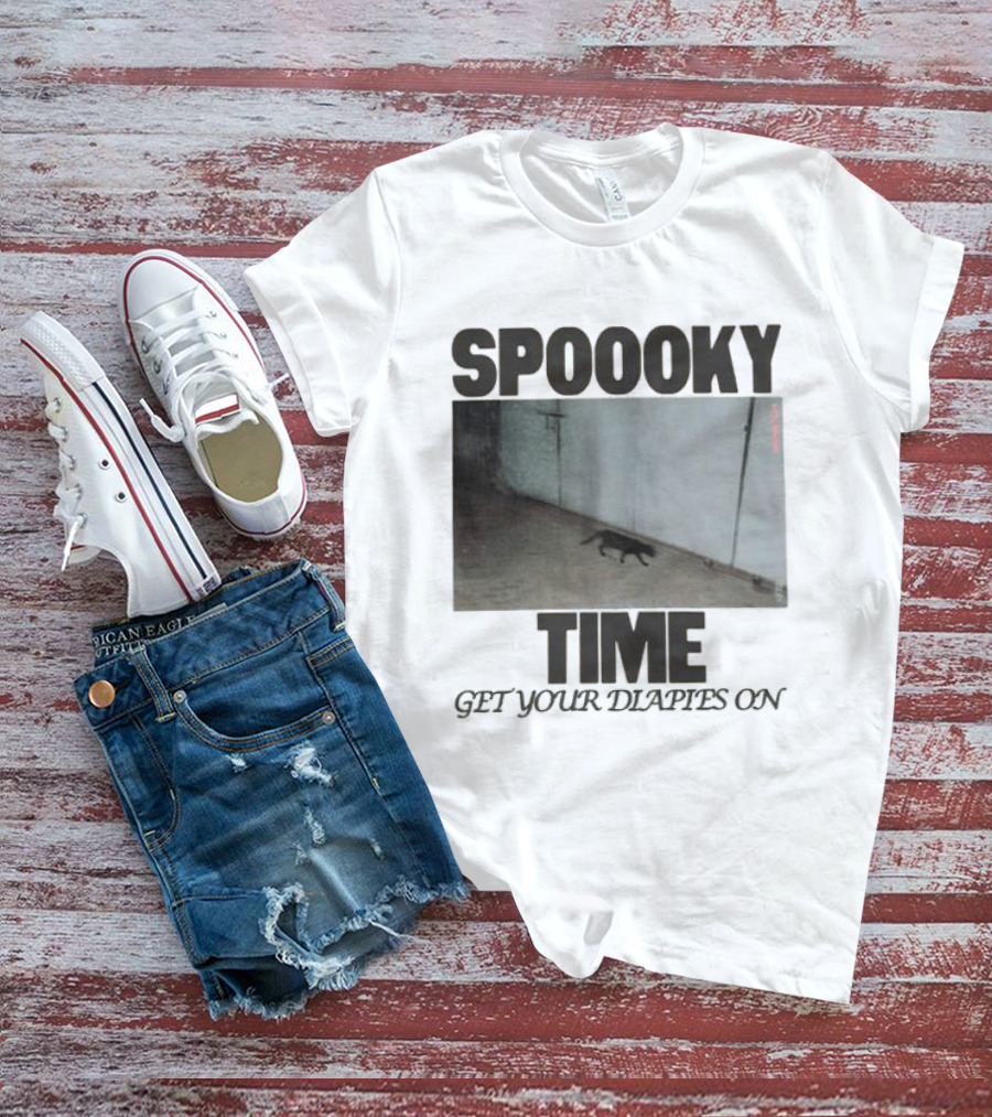 Spoooky Time Get Your Diapers On Caseoh Games Store Kitty CCTV T-Shirt