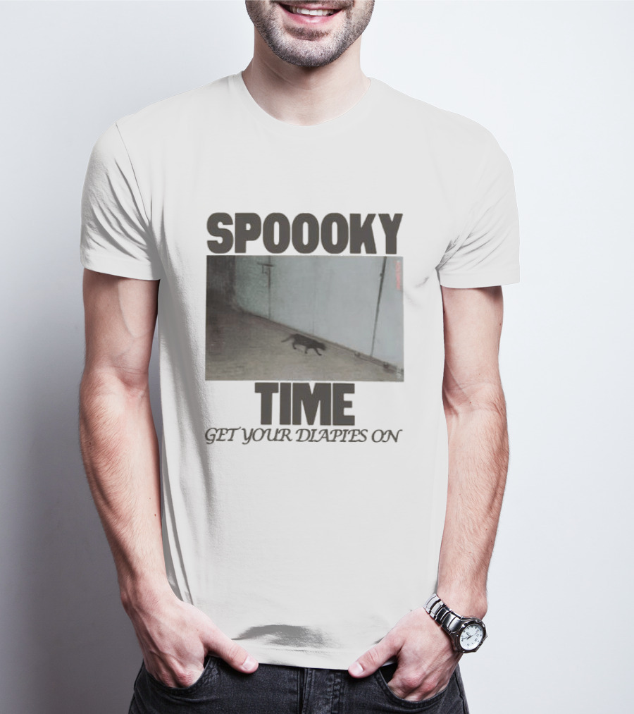 Spoooky Time Get Your Diapers On Caseoh Games Store Kitty CCTV T-Shirt