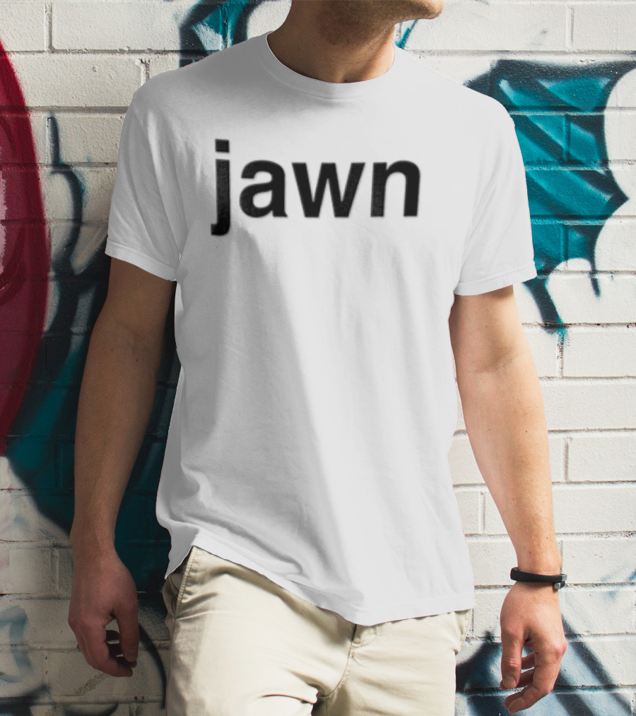 Jawn Black Text On White T-Shirt