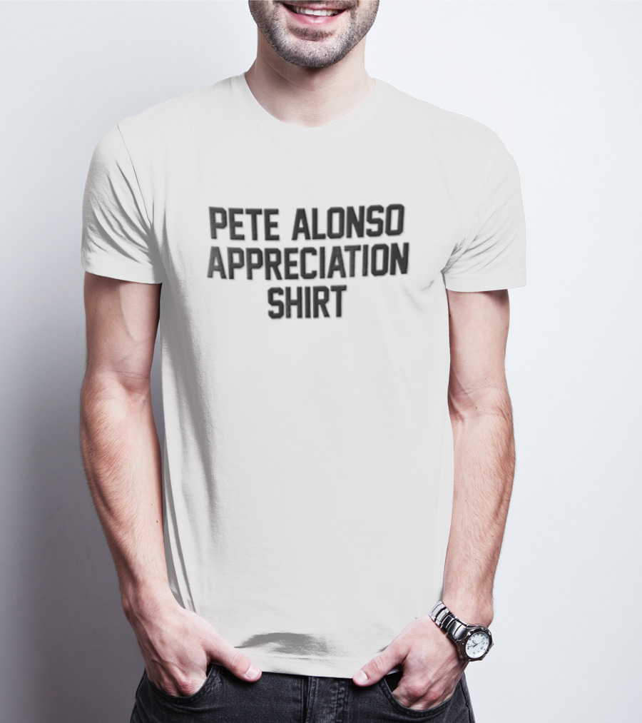 New York Mets Pete Alonso Appreciation Black Orange T-Shirt