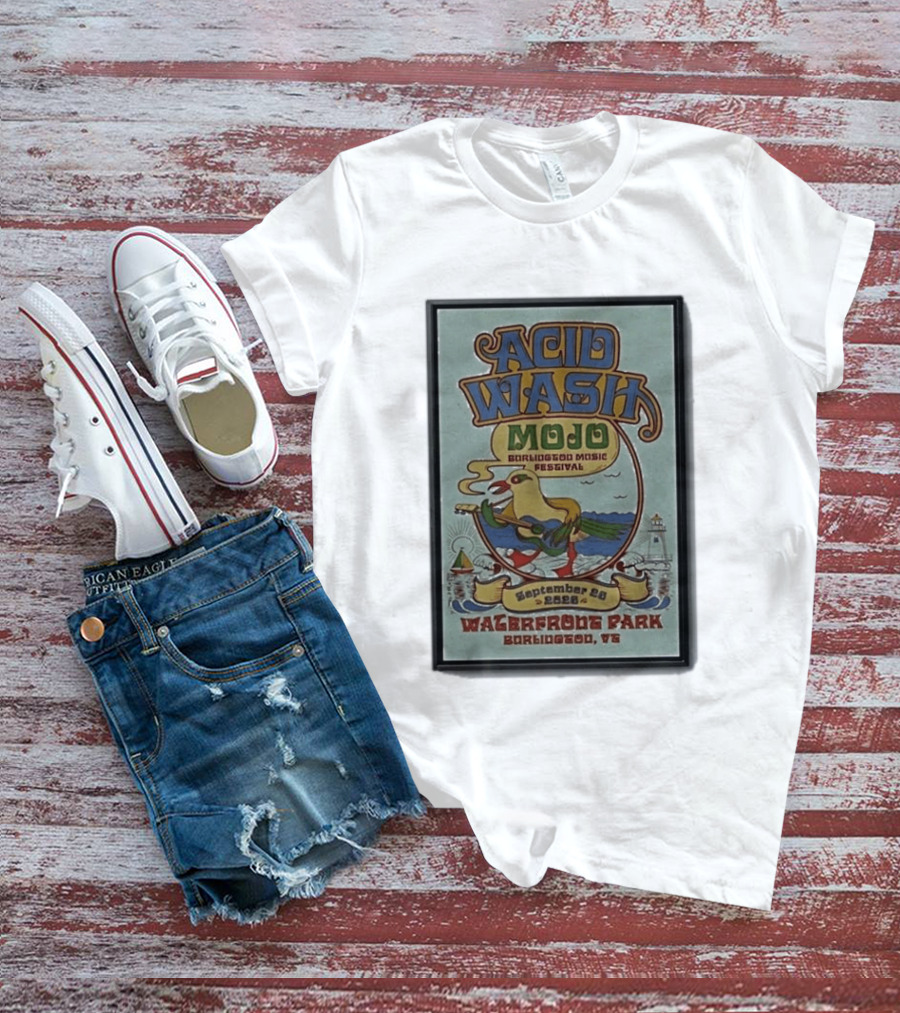 Acid Wash Mojo Burlington Music Festival September 26 2026 Waterfront Park Burlington Vermont T-Shirt