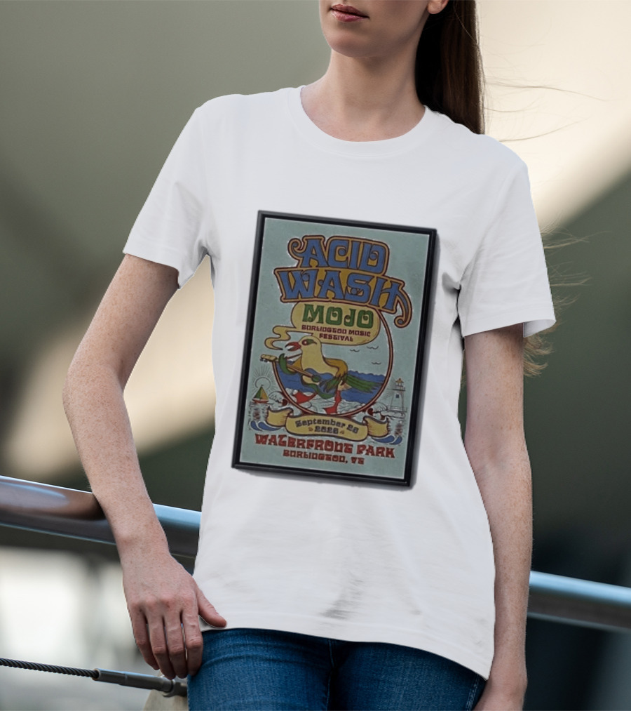 Acid Wash Mojo Burlington Music Festival September 26 2026 Waterfront Park Burlington Vermont T-Shirt