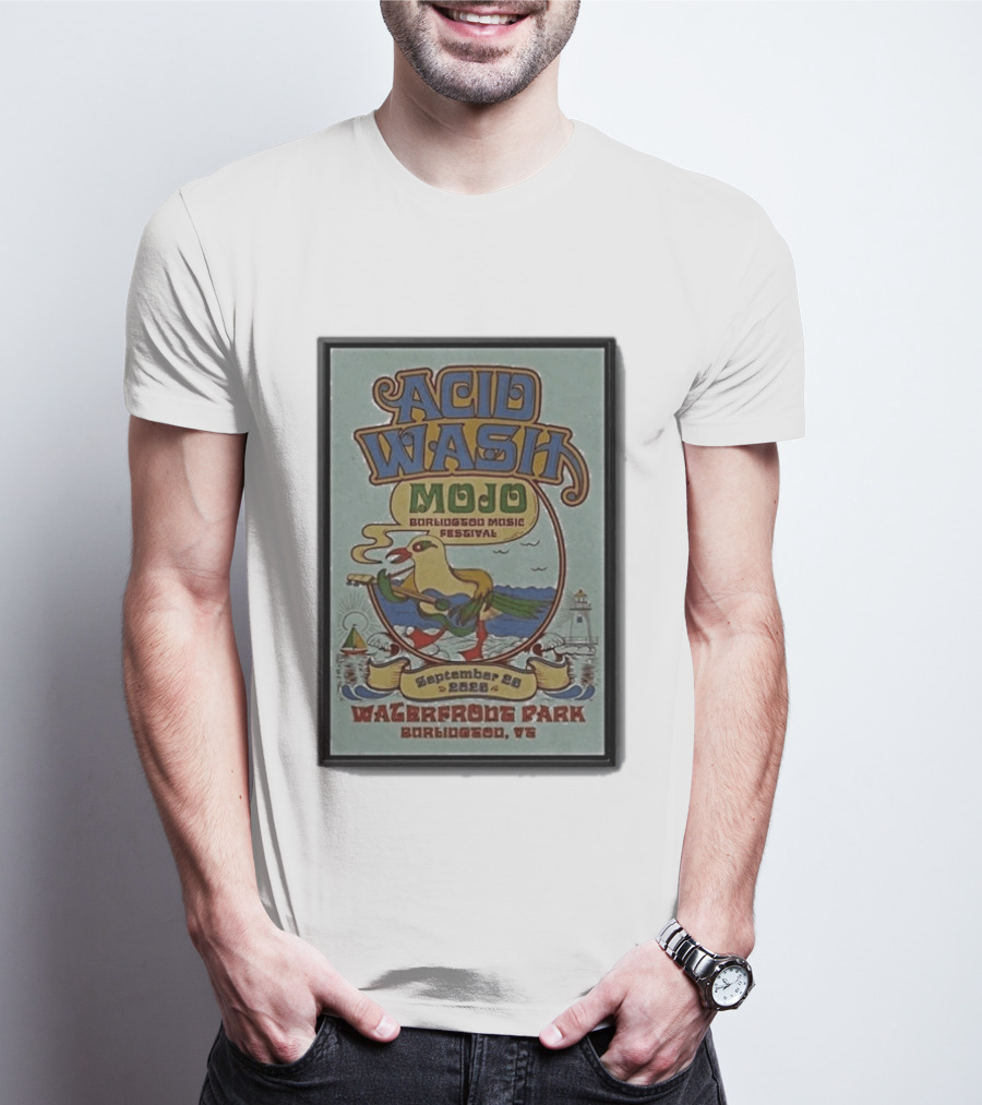 Acid Wash Mojo Burlington Music Festival September 26 2026 Waterfront Park Burlington Vermont T-Shirt
