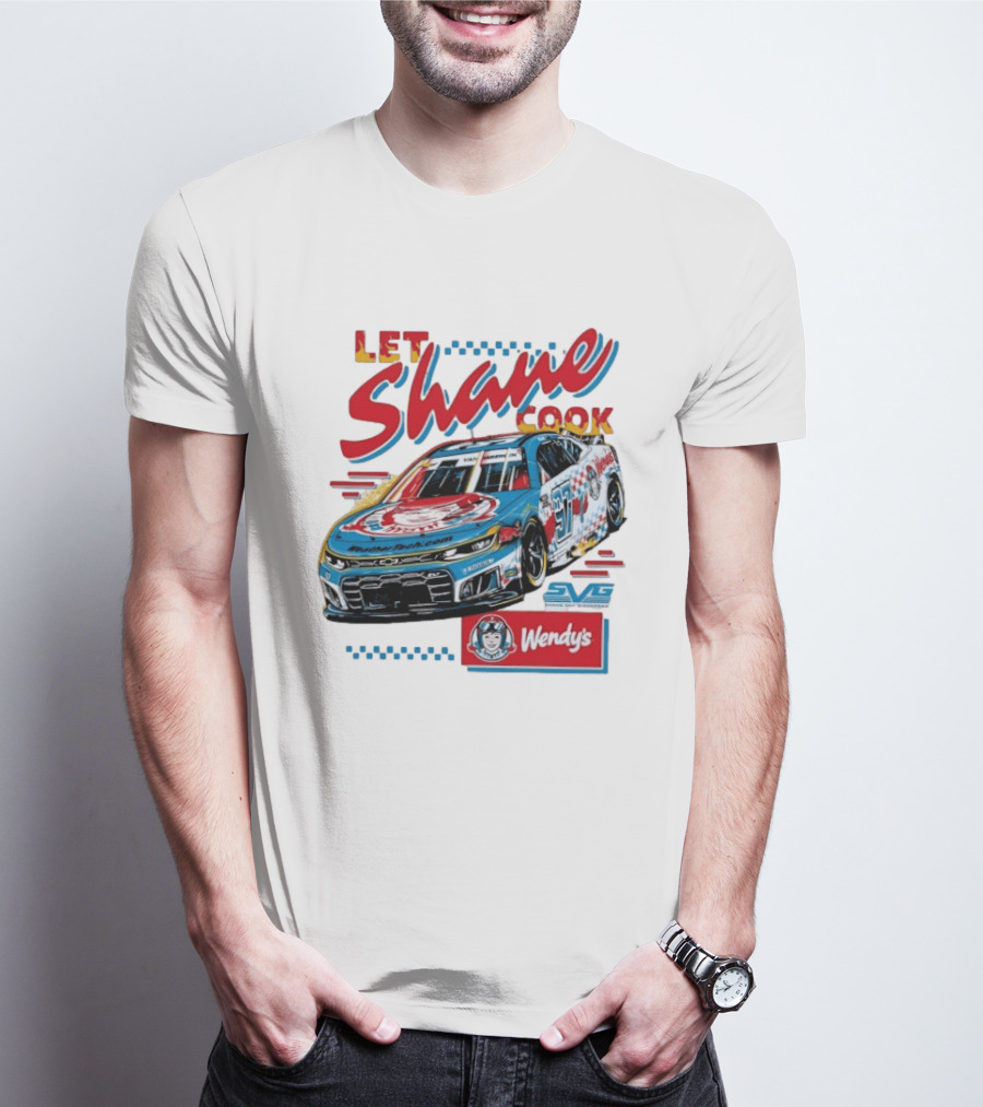 Let Shane Cook Shane Van Gisbergen Wendy's Race Car SVG T-Shirt