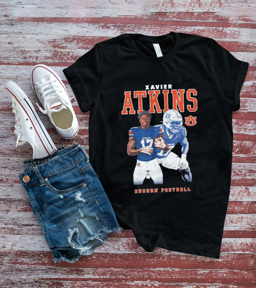 Xavier Atkins Auburn Tigers 17 Football Auburn University T-Shirt