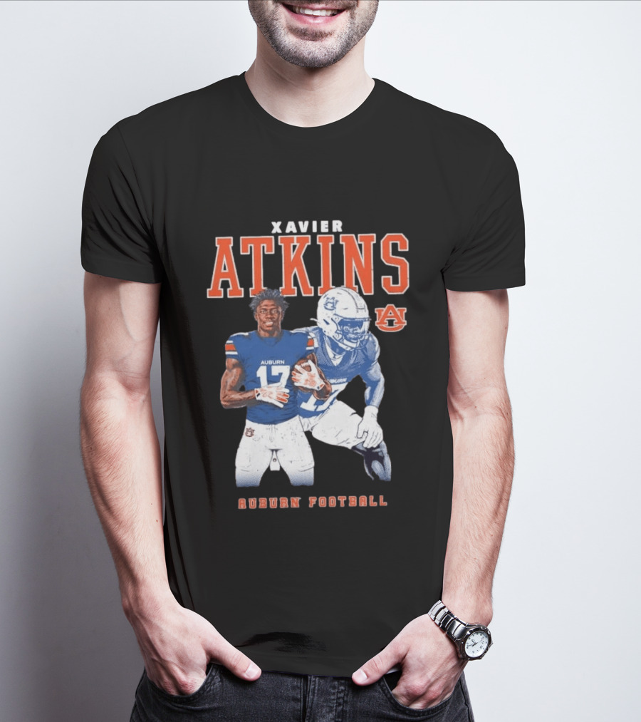 Xavier Atkins Auburn Tigers 17 Football Auburn University T-Shirt