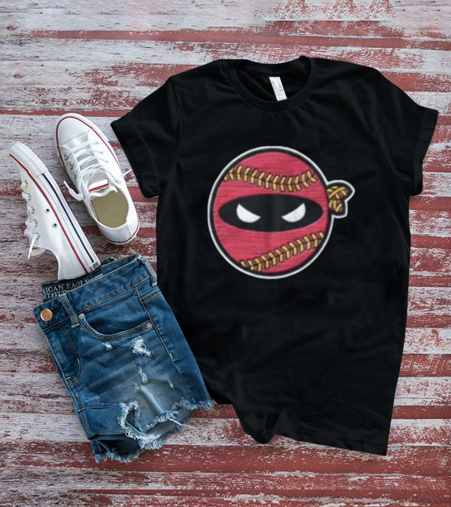 Boto Wear Red Baseball Mask Ninja Face T-Shirt