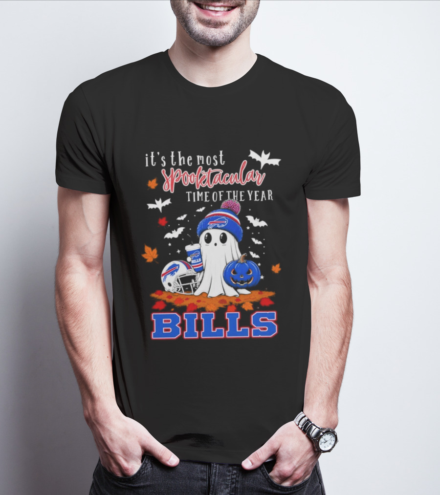 It's The Most Spooktacular Time Of The Year Buffalo Bills Halloween Ghost Pumpkin T-Shirt
