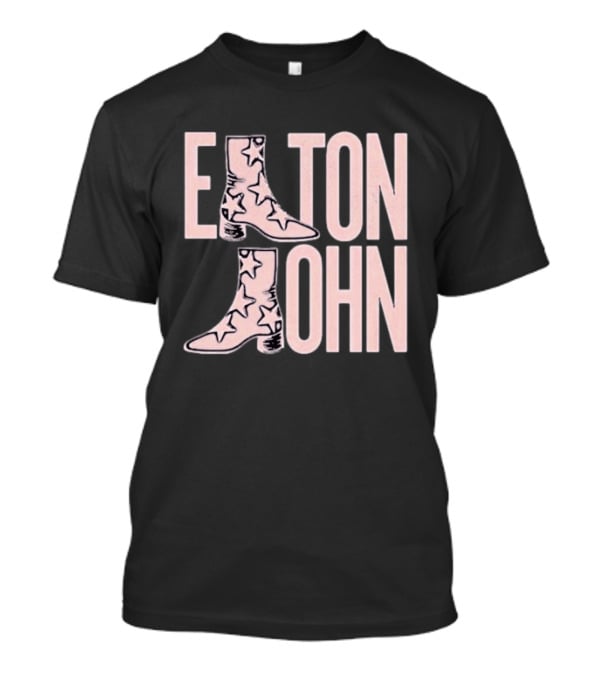 Elton John Star Pattern Boot Troubadour T-Shirt