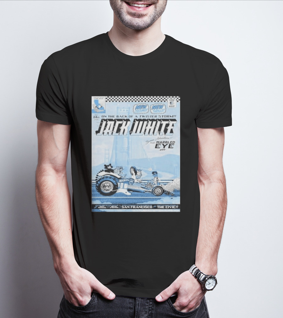Jack White San Francisco Event At Bill Graham Civic Featuring Marbled Eye 2026 T-Shirt