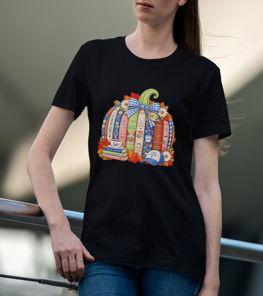 Gilmore Girls Pumpkin Stars Hollow Luke's Coffee Autumn Cozy Bookish Vibes T-Shirt