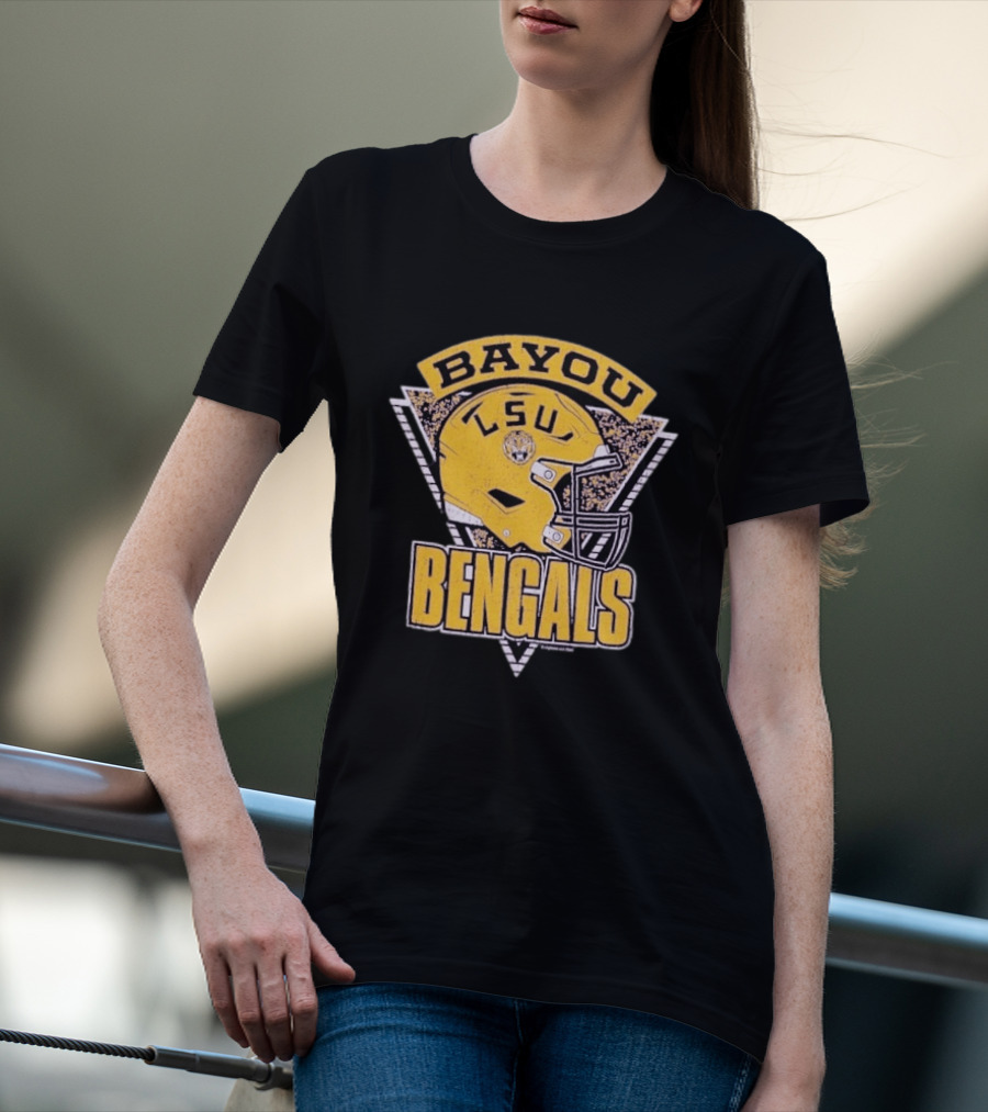 LSU Tigers Bayou Bengals Helmet Football T-Shirt