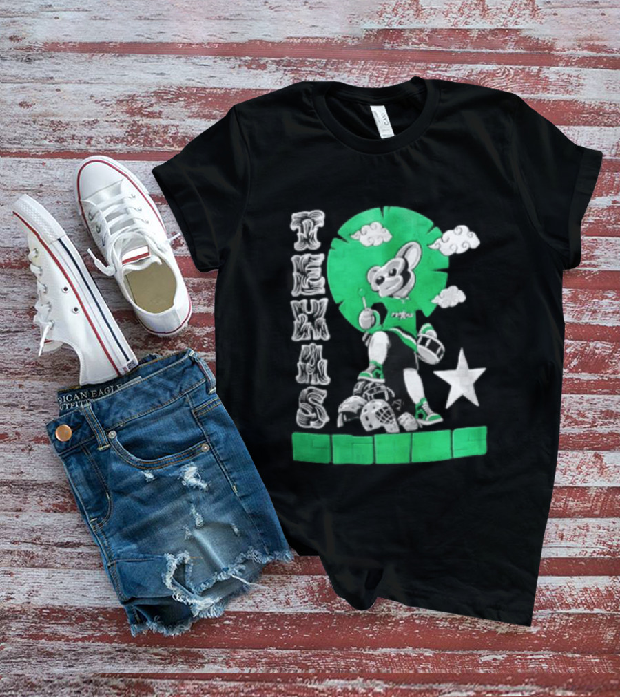 Texas Stars Lollipop Drum Helmets Figures T-Shirt