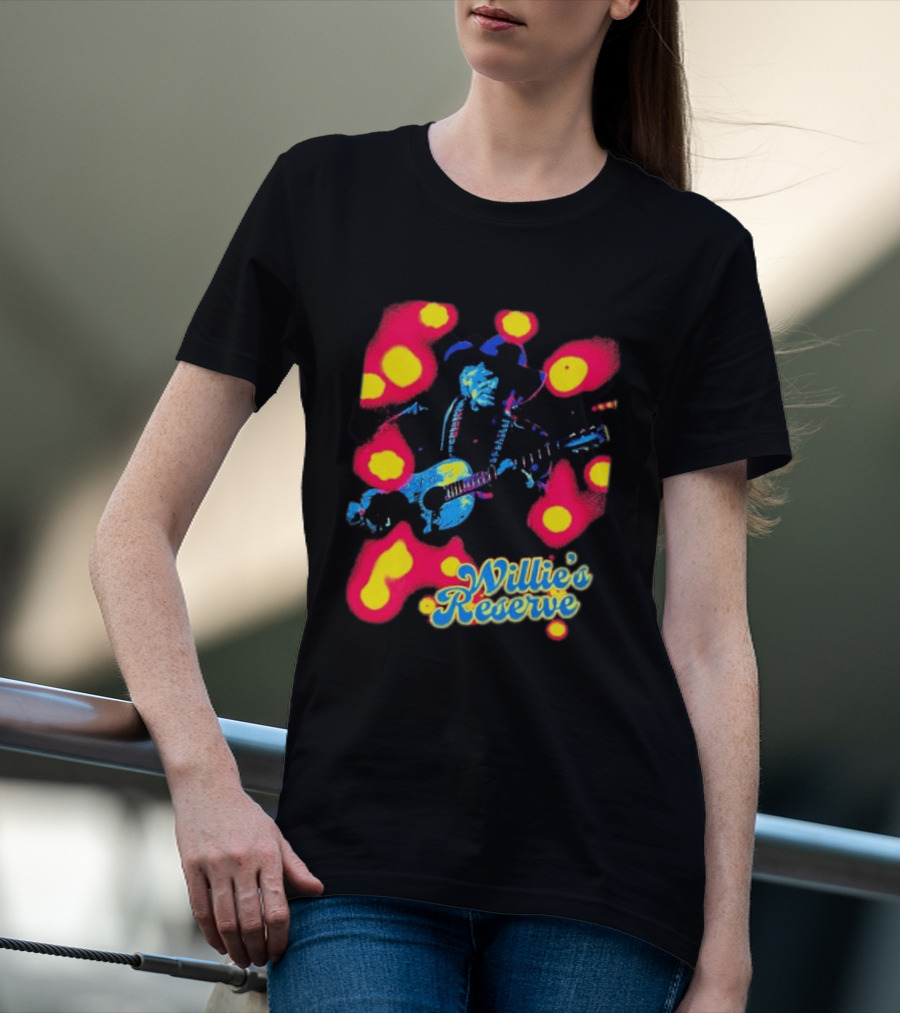 Willie's Nelson Reserve Psychedelic Country Music Legend T-Shirt