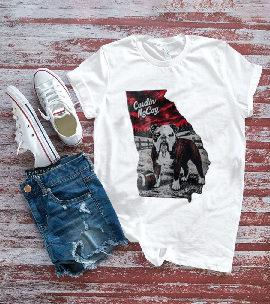 Cardin McCoy Georgia Bulldog Football Landscape T-Shirt
