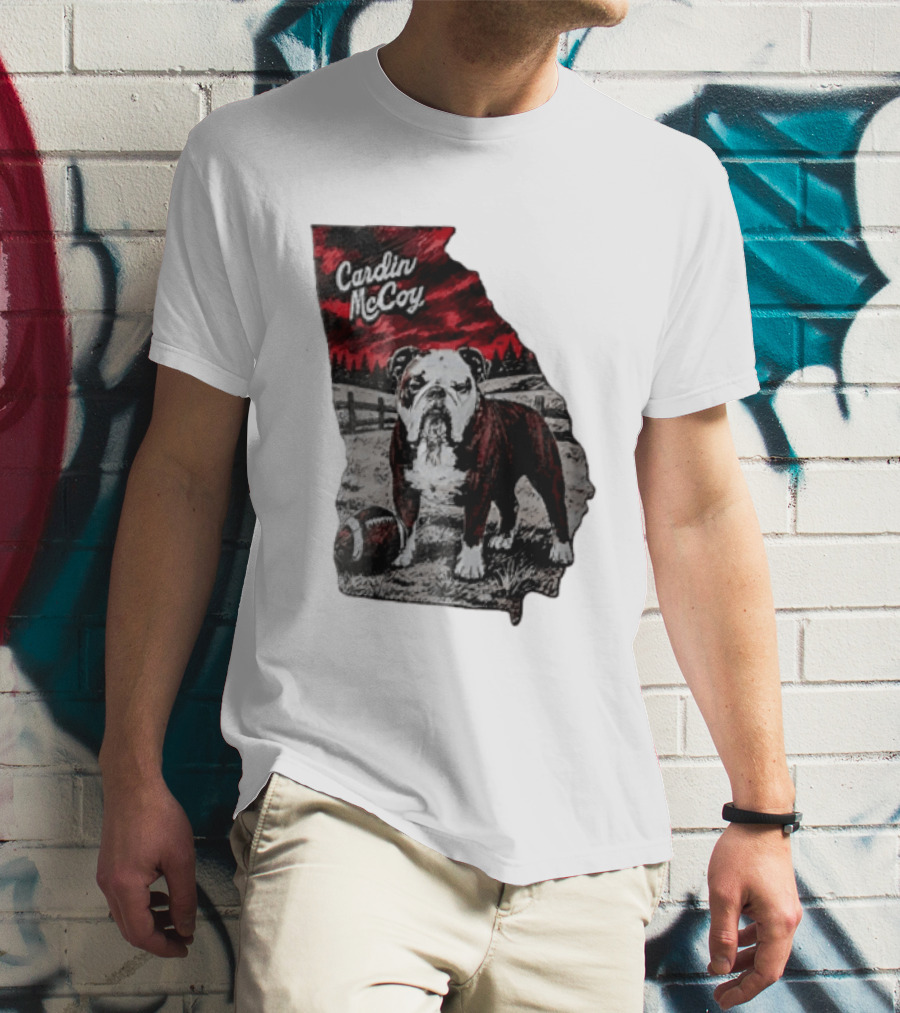 Cardin McCoy Georgia Bulldog Football Landscape T-Shirt