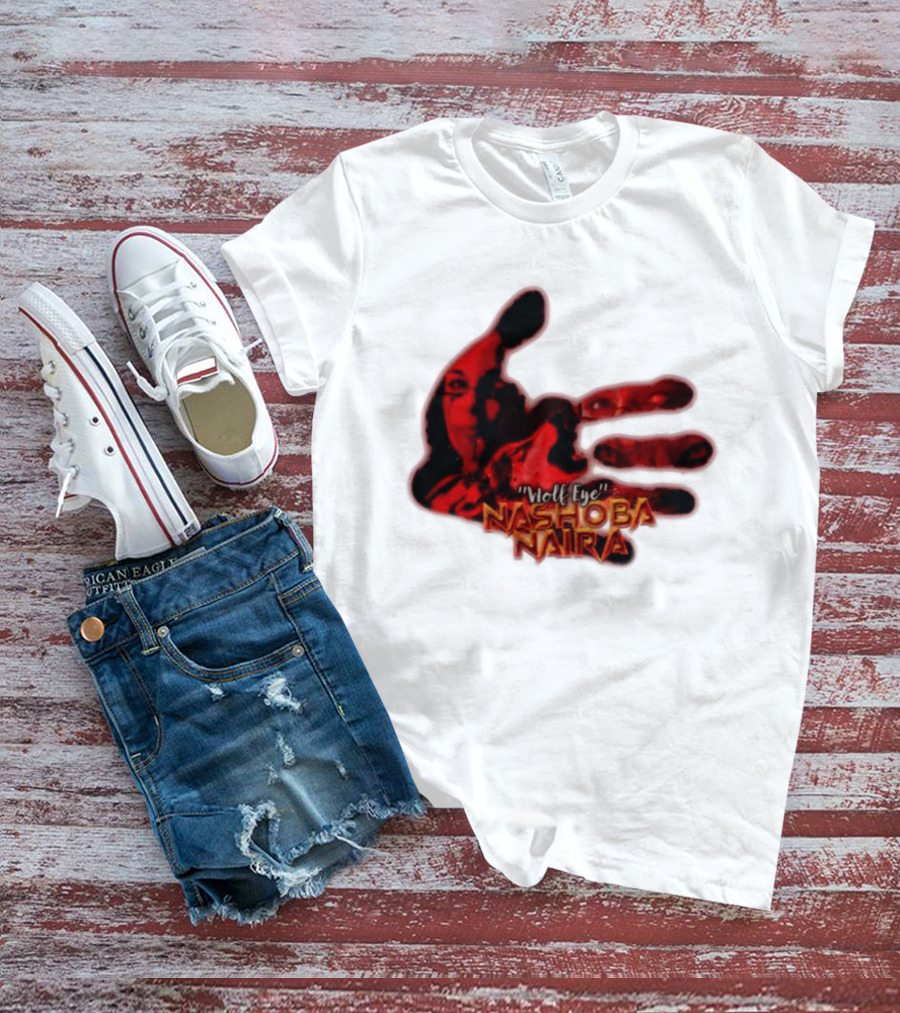 Red Handprint Wolf Eye Nashoba Naira T-Shirt