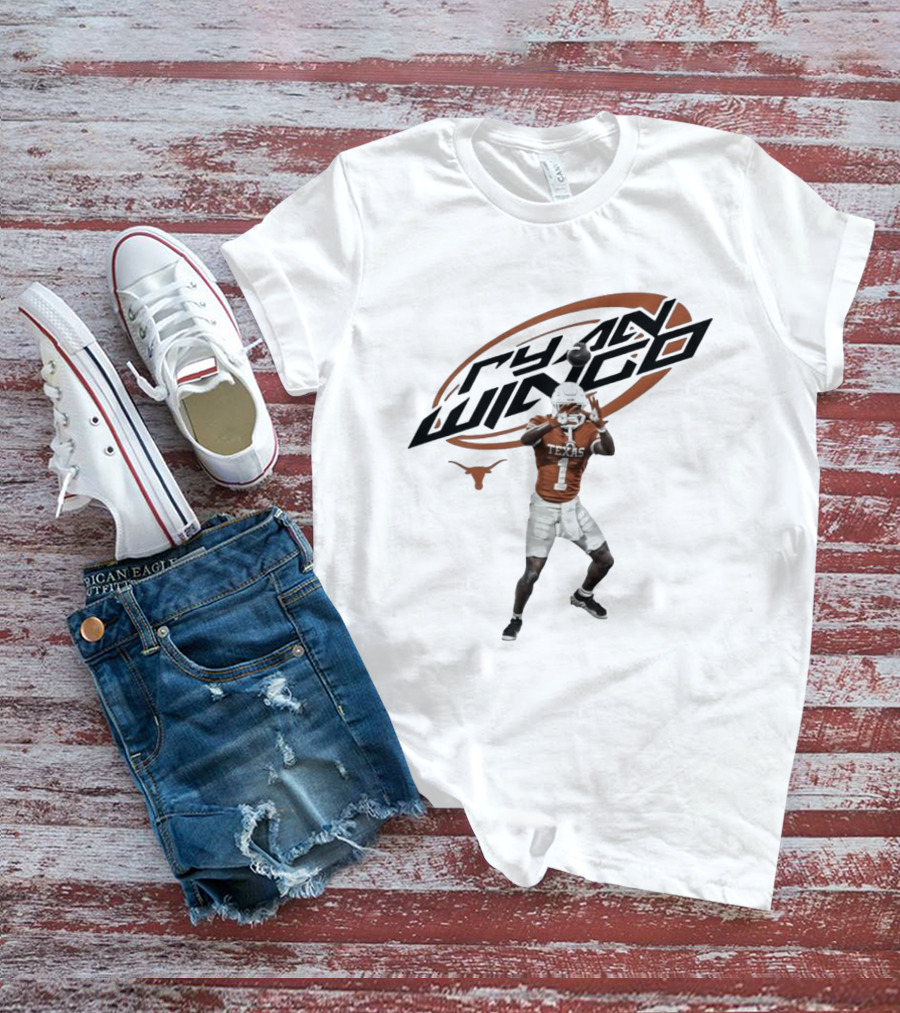 Texas Longhorns Ryan Wingo No 1 NCAA Football T-Shirt