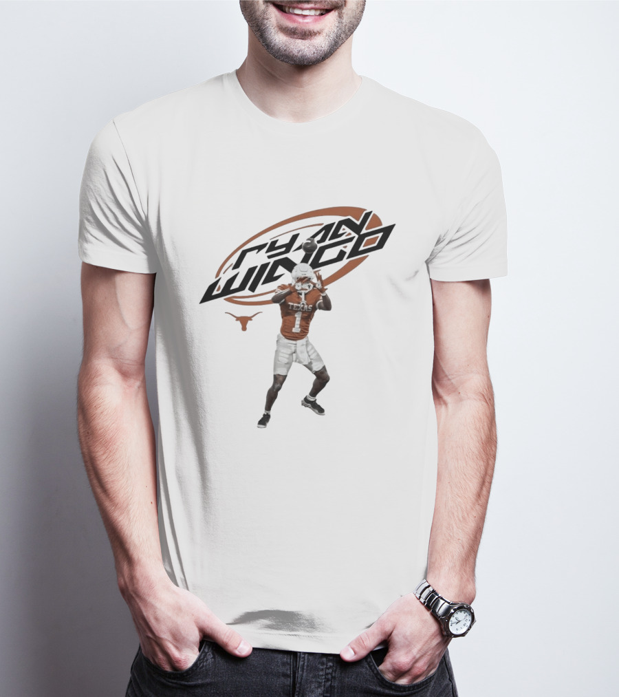 Texas Longhorns Ryan Wingo No 1 NCAA Football T-Shirt