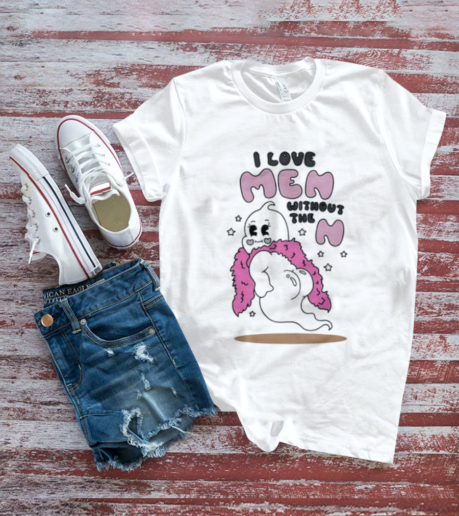 I Love Men Without The N Ghost Spooky Cute Halloween T-Shirt
