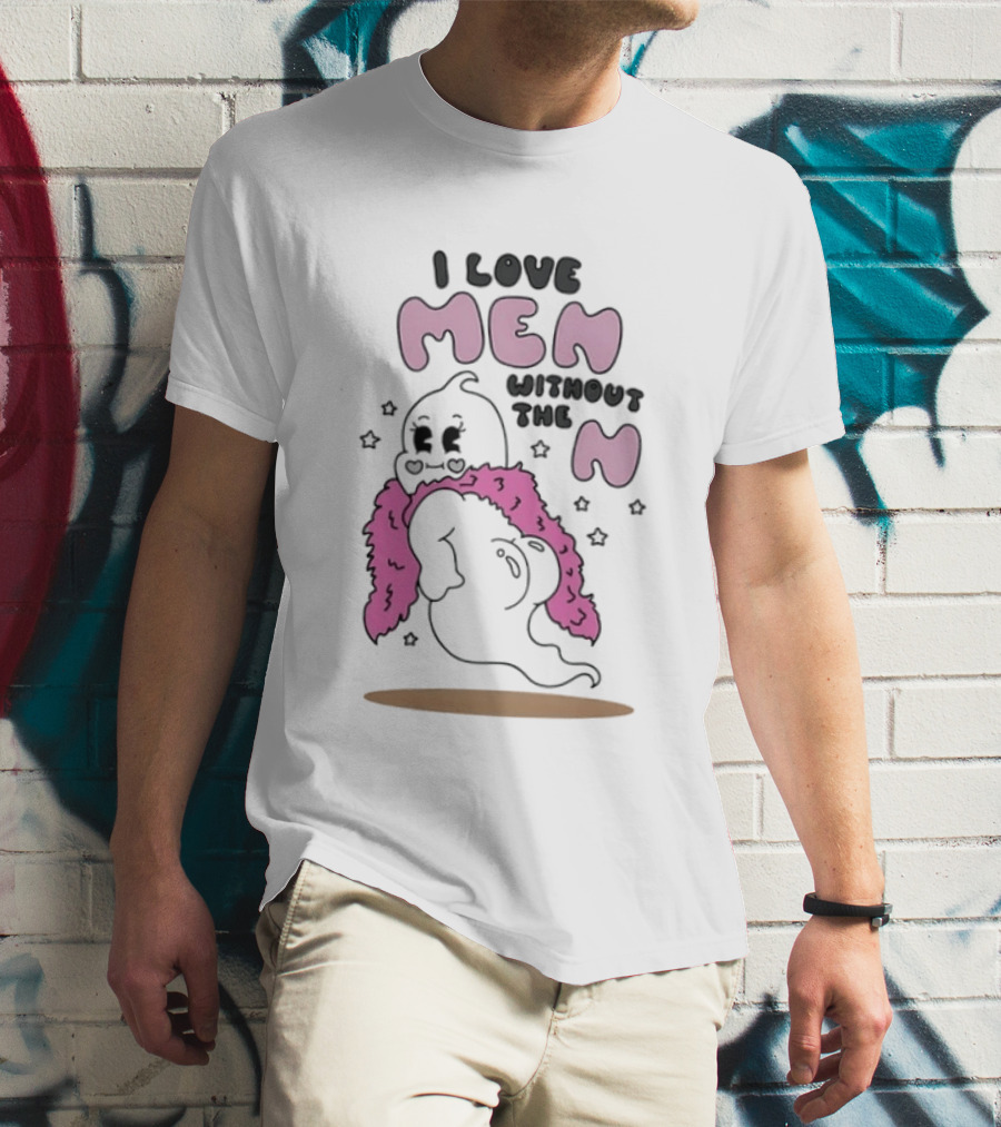I Love Men Without The N Ghost Spooky Cute Halloween T-Shirt