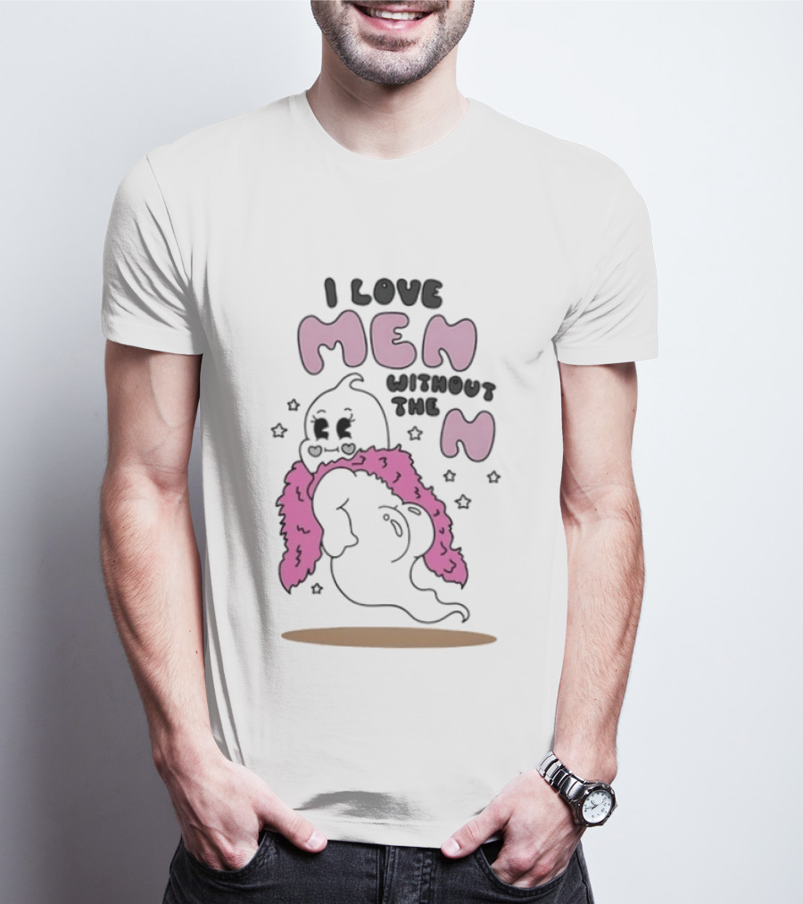 I Love Men Without The N Ghost Spooky Cute Halloween T-Shirt