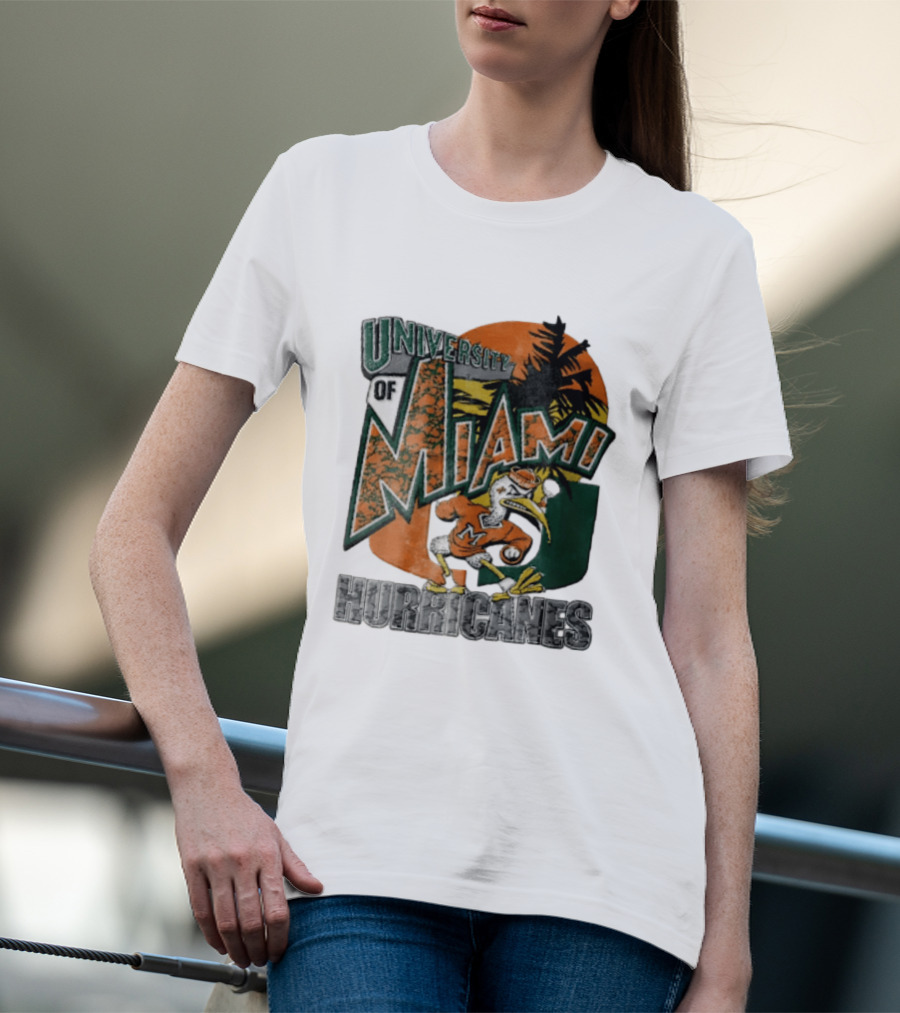 Miami Hurricanes Sebastian The Ibis U Of M Sports Team T-Shirt