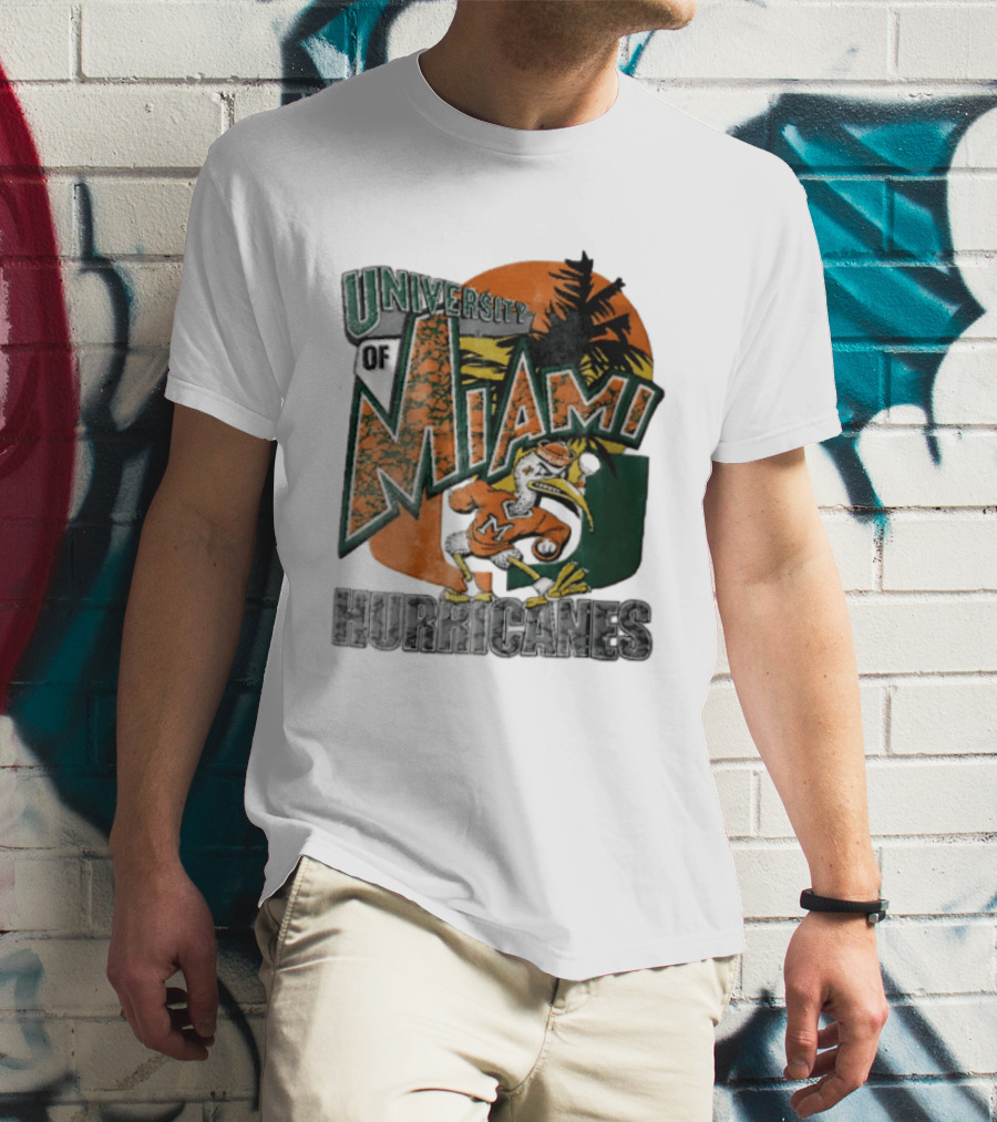 Miami Hurricanes Sebastian The Ibis U Of M Sports Team T-Shirt