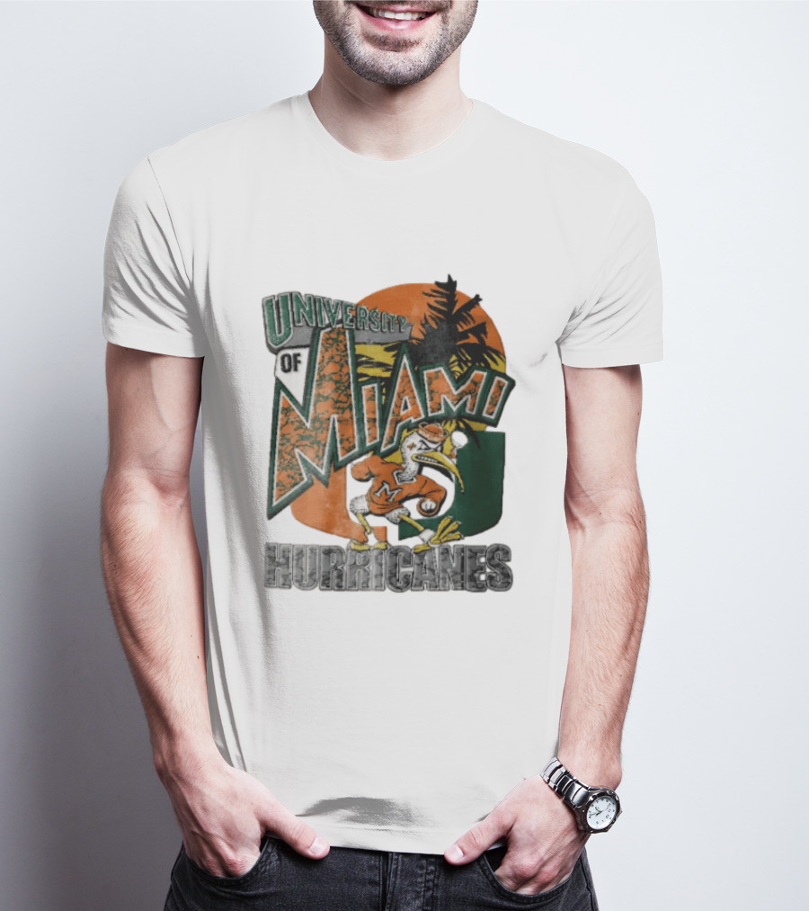Miami Hurricanes Sebastian The Ibis U Of M Sports Team T-Shirt
