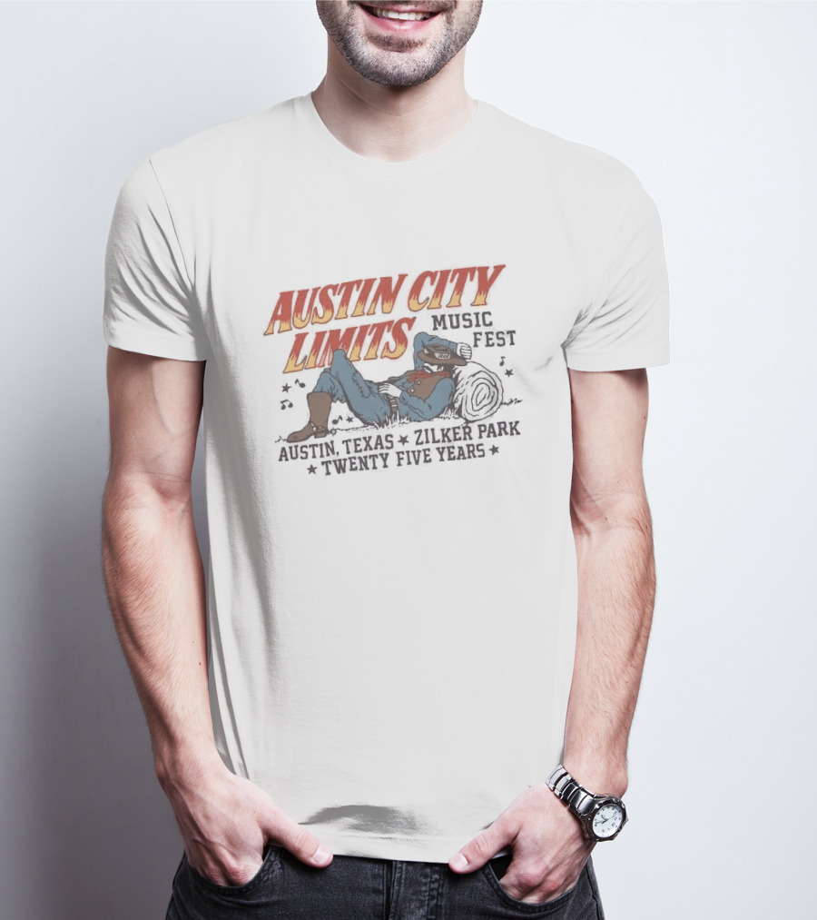 Austin City Limits Music Fest 25 Years Cowboy At Zilker Park 2026 T-Shirt