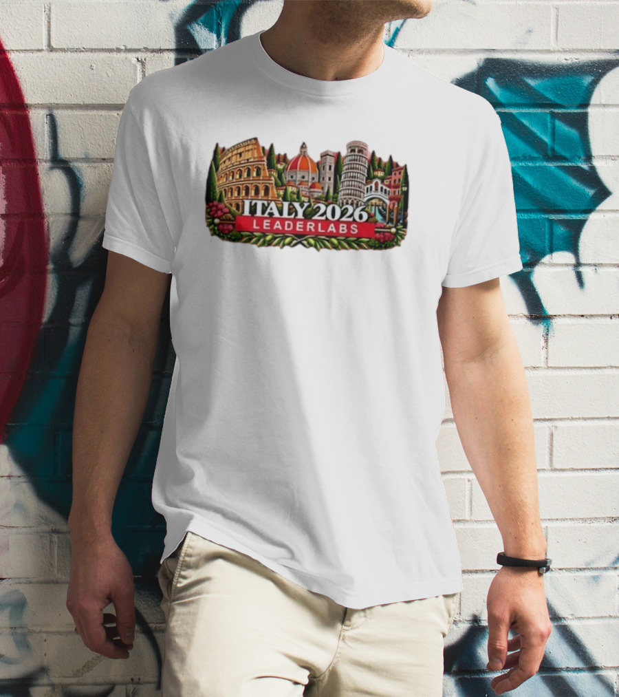 Italy 2026 Leaderlabs Colosseum Florence Pisa Venice Landmarks T-Shirt