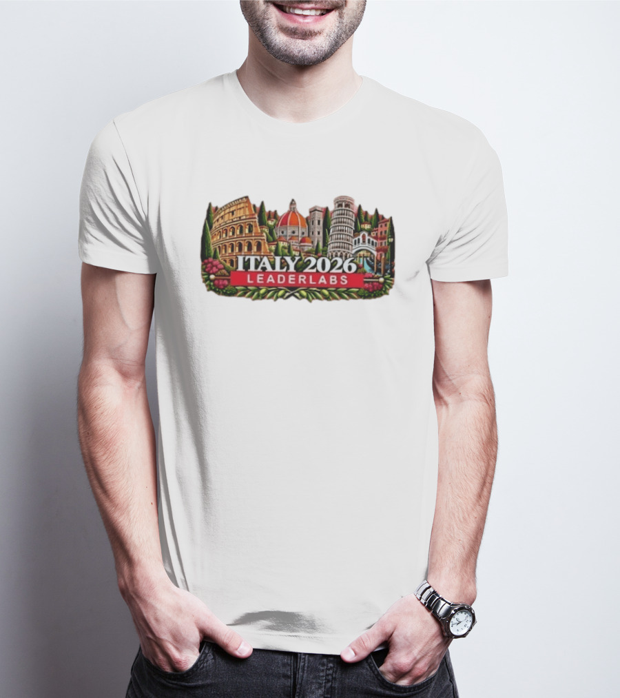 Italy 2026 Leaderlabs Colosseum Florence Pisa Venice Landmarks T-Shirt
