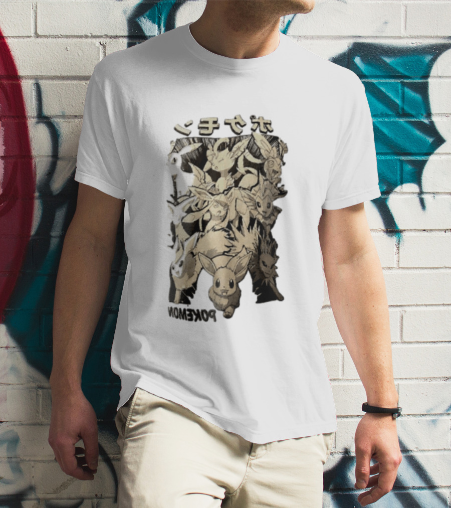 Eevee And Evolutions Collection Japanese Style Pokemon T-Shirt
