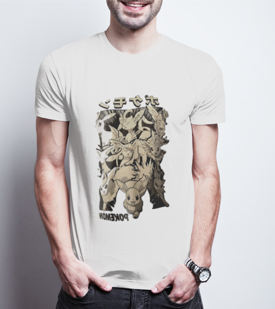 Eevee And Evolutions Collection Japanese Style Pokemon T-Shirt