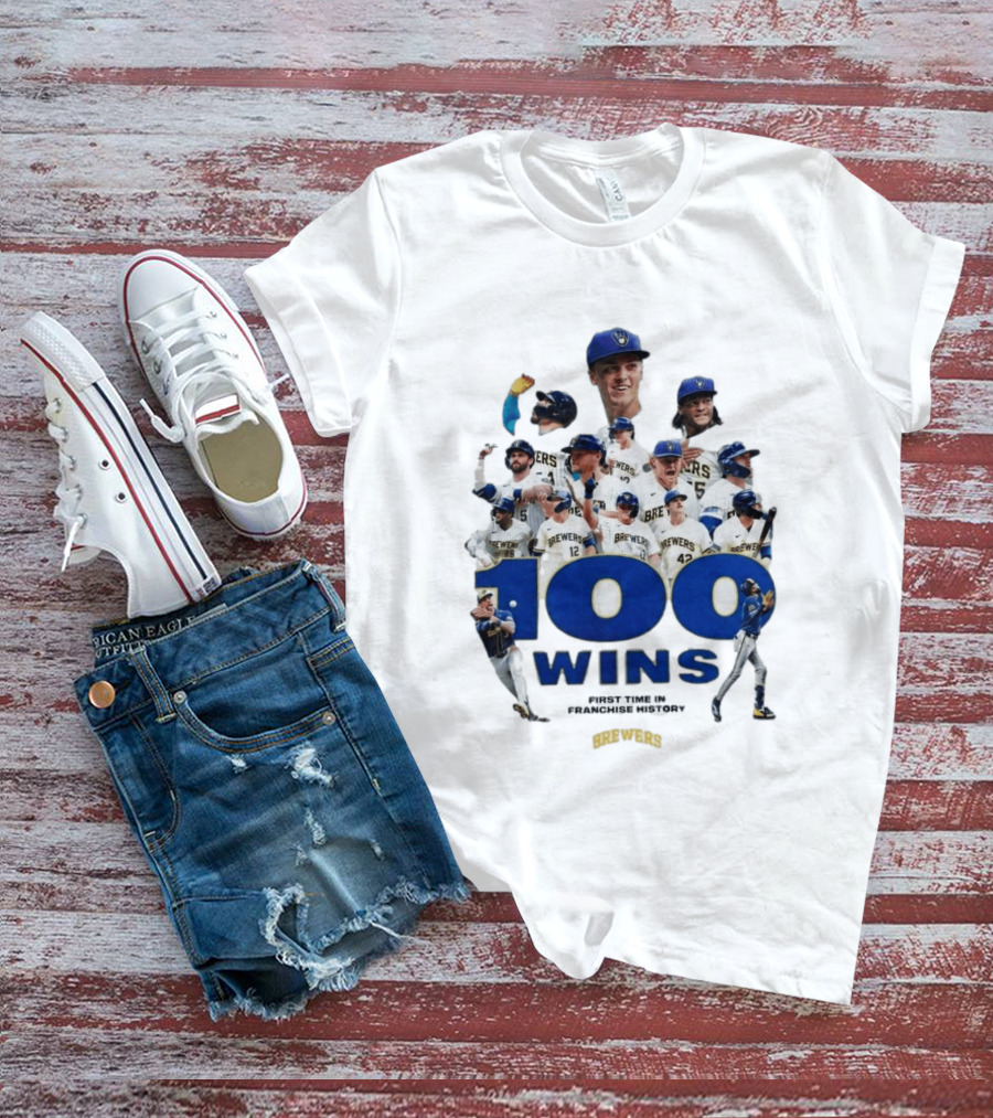 Milwaukee Brewers 100 Wins First Time In Franchise History T-Shirt
